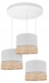 Lampa wisząca 3-punktowa z abażurami BOHO WHITE #1243