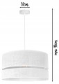 Lampa wisząca 1-punktowa z abażurem BOHO WHITE JUTA #1248