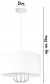 Lampa wisząca abażur LOFT BIAŁA CHROM 1247