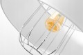 Lampa wisząca abażur LOFT BIAŁA CHROM 1247