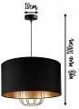 Lampa wisząca abażur LOFT BLACK GOLD 1415