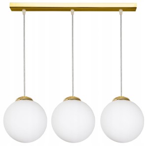Lampa wisząca GOLD 3 kulka szklana #1329