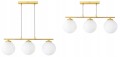Lampa wisząca GOLD 3 kulka szklana #1339