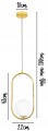 Lampa wisząca 1-punktowa MILO GOLD #1342