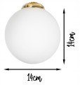 Lampa żyrandol GOLD 3 kulka szklana #1344 