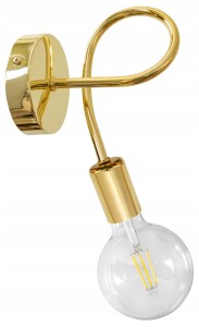 Kinkiet loft GOLD złoty mosiądz #1380