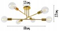 Lampa sufitowa plafon złoty LOFT GOLD #1384