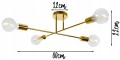 Lampa sufitowa plafon złoty LOFT GOLD #1383