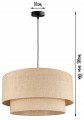 Lampa wisząca 1-punktowa z abażurem BOHO juta #833 