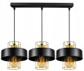Lampa wisząca LOFT druciak  BLACK GOLD mosiądz #1397
