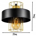 Lampa wisząca LOFT druciak  BLACK GOLD mosiądz #1397