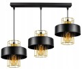 Lampa wisząca LOFT druciak  BLACK GOLD mosiądz #1397