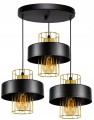 Lampa wisząca LOFT druciak BLACK GOLD mosiądz #1398