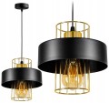 Lampa wisząca LOFT druciak BLACK GOLD mosiądz #1395