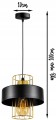Lampa wisząca LOFT druciak BLACK GOLD mosiądz #1395