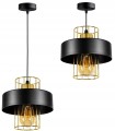 Lampa wisząca LOFT druciak BLACK GOLD mosiądz #1395