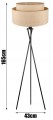 Lampa podłogowa z abażurem BOHO juta #834 