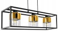 Lampa wisząca 3-punktowa AQUARIUM GOLD czarny/złoty #1402