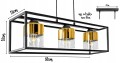 Lampa wisząca 3-punktowa AQUARIUM GOLD czarny/złoty #1402
