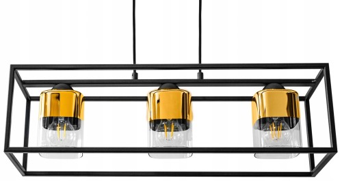 Lampa wisząca 3-punktowa AQUARIUM GOLD czarny/złoty #1402