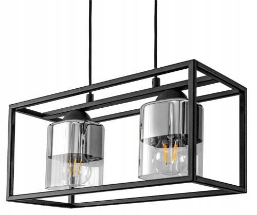 Lampa wisząca 2-punktowa AQUARIUM CHROM czarny/chrom #1404