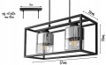 Lampa wisząca 2-punktowa AQUARIUM CHROM czarny/chrom #1404