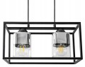 Lampa wisząca 2-punktowa AQUARIUM CHROM czarny/chrom #1404