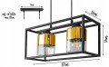 Lampa wisząca 2-punktowa AQUARIUM GOLD czarny/złoty #1401