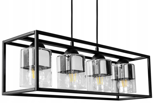 Lampa wisząca 4-punktowa AQUARIUM CHROM czarny/chrom #1406 
