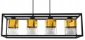 Lampa wisząca 4-punktowa AQUARIUM GOLD czarny/złoty #1403