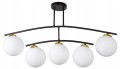 Lampa wisząca MILO BLACK GOLD 2 poziomowa kulka szklana #1111