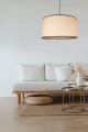 Lampa wisząca 1-punktowa z abażurem BOHO juta #1143 