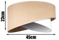 Lampa wisząca 1-punktowa z abażurem BOHO DUO juta/biały #1145 