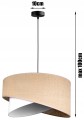 Lampa wisząca 1-punktowa z abażurem BOHO DUO juta/biały #1145 