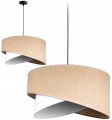 Lampa wisząca 1-punktowa z abażurem BOHO DUO juta/biały #1145 