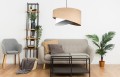 Lampa wisząca 1-punktowa z abażurem BOHO DUO juta/biały #1145 