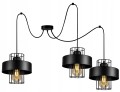 Lampa wisząca LOFT industrial druciak black pająk 3-pkt #1086 