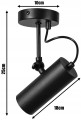Lampa sufitowa Spot TUBA LOFT BLACK #1234 