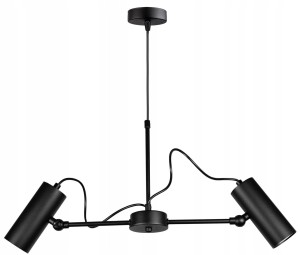 Lampa sufitowa Spot TUBA LOFT BLACK 2-pkt #1235  
