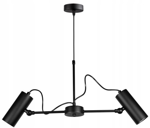 Lampa sufitowa Spot TUBA LOFT BLACK 2-pkt #1235  