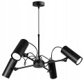 Żyrandol reflektory TUBA LOFT BLACK 4-pkt #1237