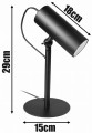 Lampka biurkowa stołowa TUBA LOFT BLACK #1239 