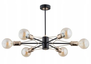 Lampa sufitowa 6-punktowa TANDEM II czarny/złoty