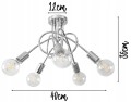 Lampa sufitowa żyrandol loft CHROM #1250
