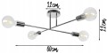 Lampa sufitowa żyrandol loft CHROM #1252