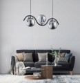 Lampa nowoczesna wisząca 3-punktowa KORDA chrom
