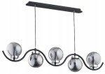 Lampa nowoczesna wisząca 5-punktowa KORDA chrom/czarny