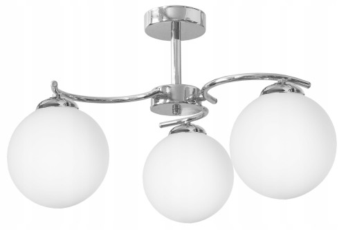 Żyrandol CHROM 3 kulka szklana #1268 