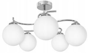 Żyrandol CHROM 3 kulka szklana #1269