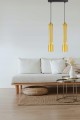 Lampa wisząca 2-punktowa TUBA LOFT GOLD BLACK #1391